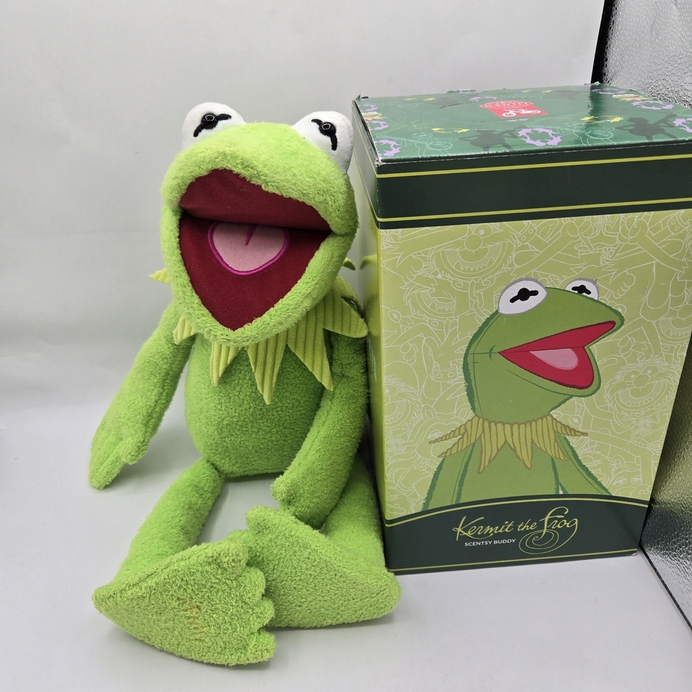 The Muppets Kermit the Frog Scentsy Buddy Plush With Original Box